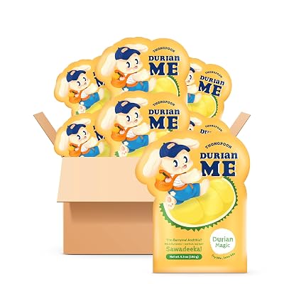 Berryme The Magical Durian Gummy, Made with Real Durian, Yummy Chewy Fun, Naturally Fruity, Gluten-Free, Vegan, Happy Tummy, Soft, Sweet & Totally Fun 31.8oz900gram- A Gummy That Brings Smiles. Pack of 6