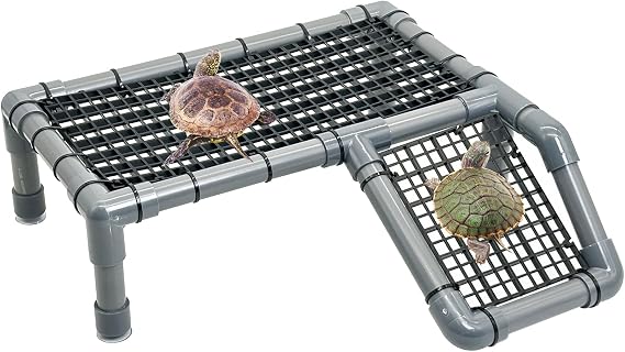 Fhiny Turtle Basking Platform, Plastic Turtle Docks for Basking Reptile Climbing Ramp Tortoise Dock Basking Area for Aquatic Turtles Tortoise Tank Accessories Decor for Lizard Gecko Hermit Crab
