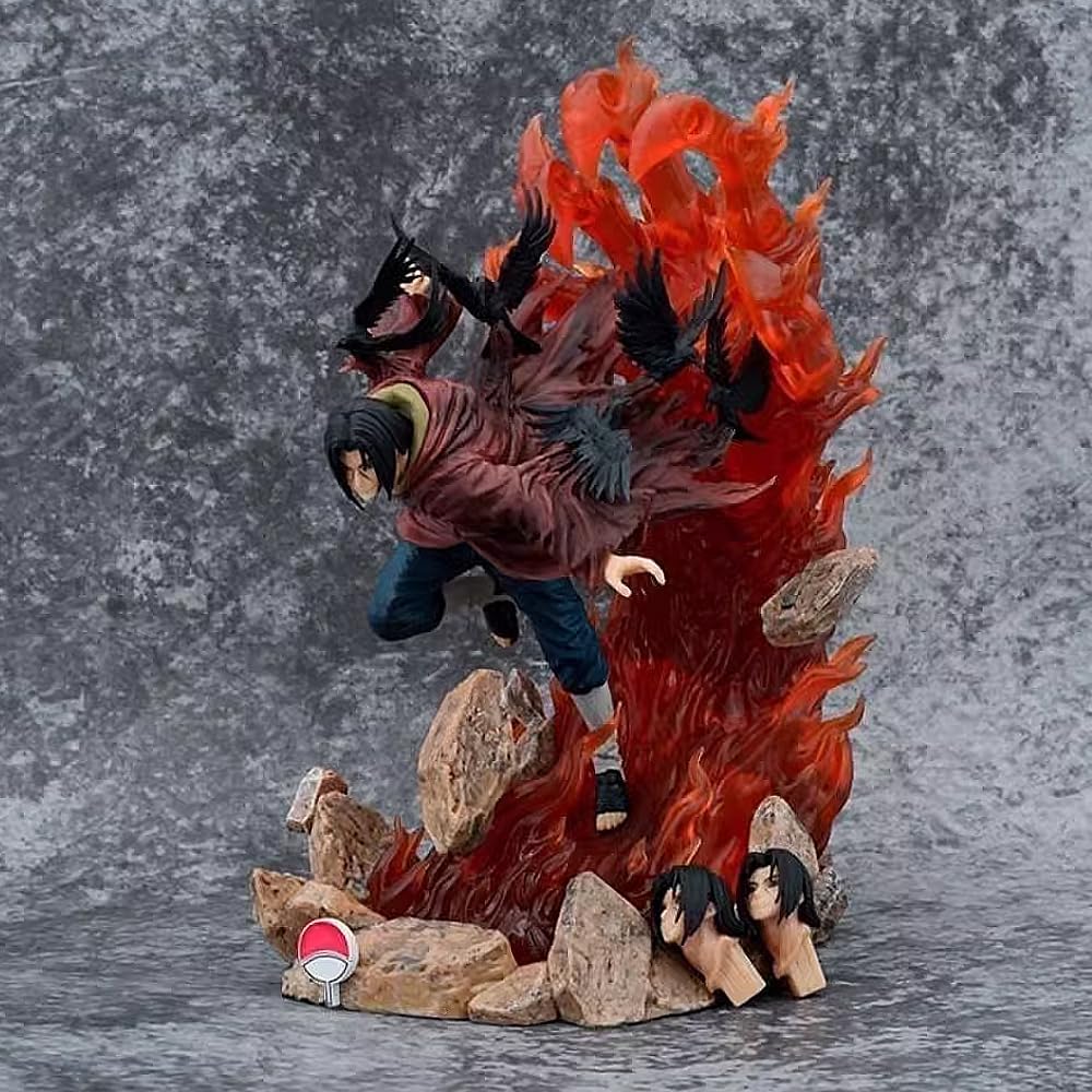 Uchiha Itachi Zero Anime Action Figure 11.5 inches Heroes Statue Character PVC Model Toys Collection with Calendar Itachi Zero