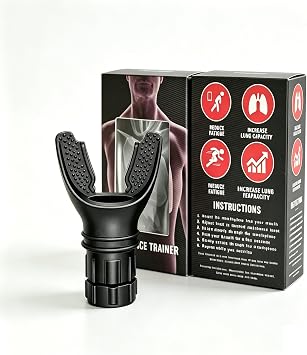 Portable Lung Trainer - Adjustable Breathing Trainer & Lung Exerciser, Suitable as Gym Gifts & Gym Essentials for Adults