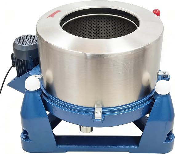 Industrial Centrifuge Dryer Machine 99.2lbs Capacity Solid-Liquid Separator Heavy Duty Stainless Steel Centrifugal Dehydrator for Biomass Oil Extraction/Metal Parts/Textile Drying 220V/3PH