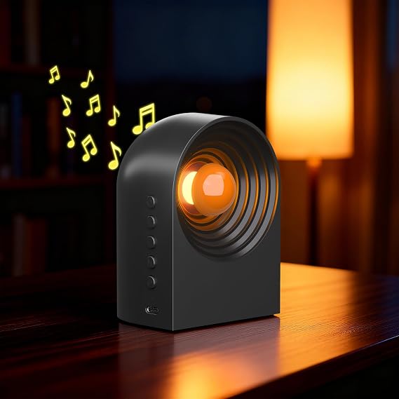UNEEDE White Noise Sound Machine with Bluetooth Functionality, Night Light, Portable Bluetooth Speaker with Noise Canceling for Office & Sleeping, Meditation, Gathering (Black)
