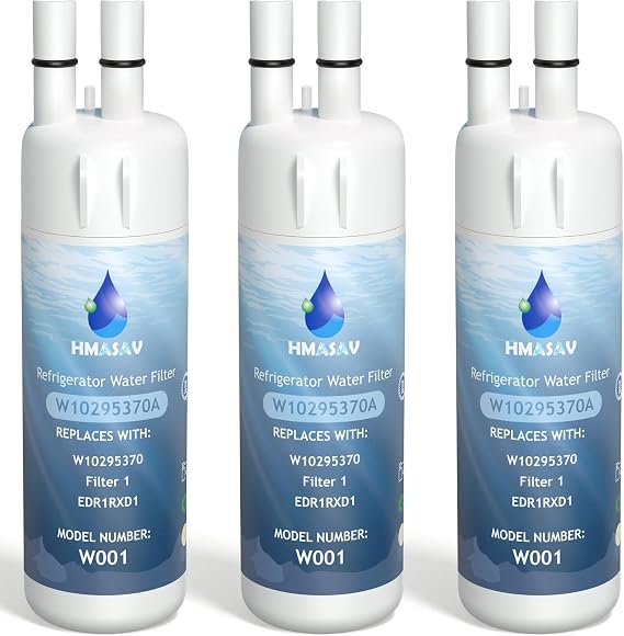 W10295370A Water Filter Replacement, Compatible with Whirlpool EDR1RXD1, Everydrop Filter 1, EDR1RXD1B, W10295370, WHR1RXD1, KAD1RXD1, P4RFKB2, P8RFWB2L, 46-9930, 46-9081 3PACK