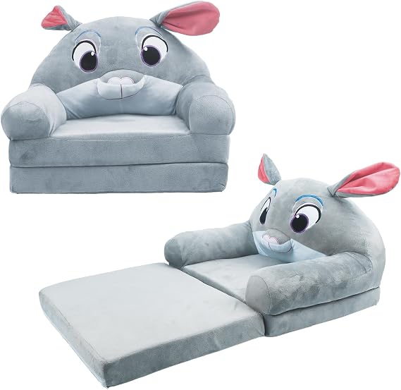 Kids Sofa Bed Foldable & Convertible 2-in-1 Toddler Sofa Chair & Lounger Removable Washable Cover Kids Couch Sofas Suitable for Living Room Bedroom, Children's Day and Birthday Gift for Girls Boys