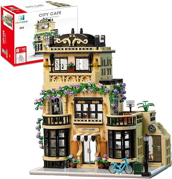 Flower City Coffee House Kit Compatible with Lego for Adutls Architecture Bauhaus Kit for Boys and Girls 8-14 Years 144 3 Pieces