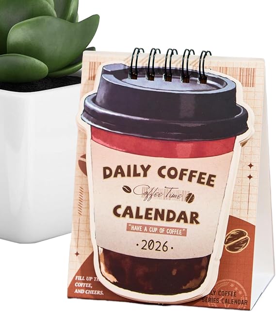 2026 Desk Calendar Coffee Theme Decoration Schedule