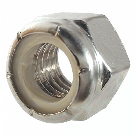 3/8-16 Stainless Steel Nylon Insert Hex Lock Nuts, 25 Pack | Nylon Insert Locking Design, Hex Nuts for Vibration-Resistant Fastening (BCP588)