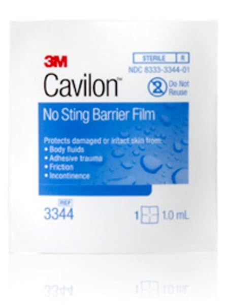 SolventumTM CavilonTM No-sting Barrier Film, 3344, 1 mL, Wipe