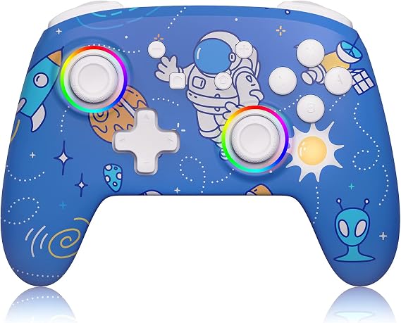 NexiGo Wireless Controller for Switch/Switch Lite/OLED, Bluetooth Controllers for Nintendo Switch with Vibration, Motion, Turbo and LED Light (AstroMan)