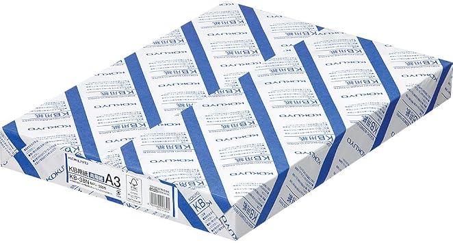 Kokuyo A3 KB Paper 11.69 16.54 in, 1 Ream 500 Sheets, 80 Bright White Copy Printer Paper in Office/School/Home - 17 lb/64gsm Jam-Free, Perfect for Printing, FSC Certified KB-38N