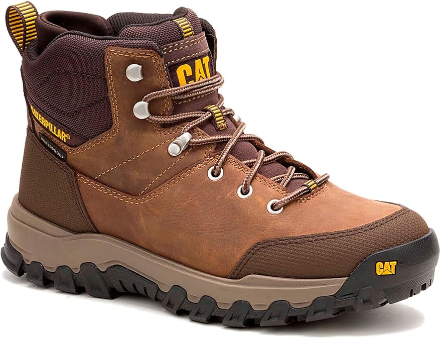 CAT Mens Threshold Rebound Hiker Waterproof Bison Work Boot