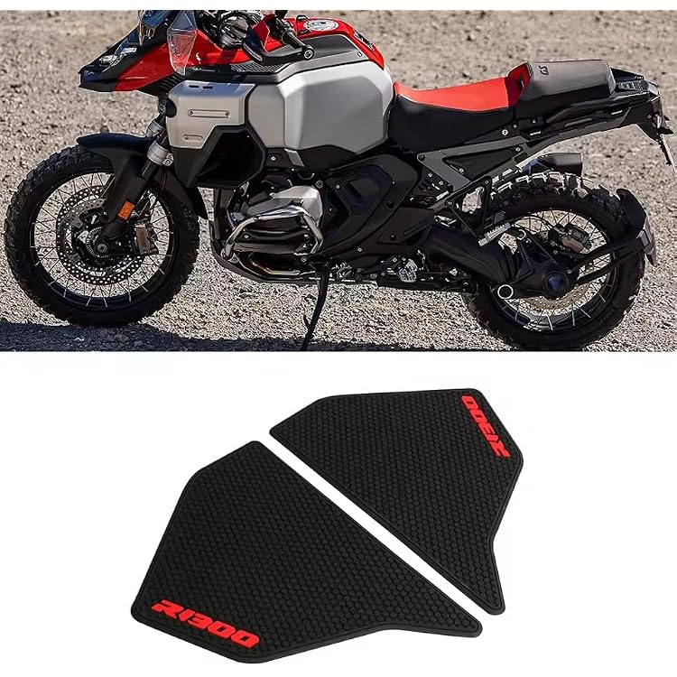 Motorcycle Gas Tank Pad Anti-Slip Rubber Sticker Fits for BMW R 1300 GS Adventure 2024 2025 Waterproof CenterSide Fuel Tank Protector Decal Sticker LeftRight