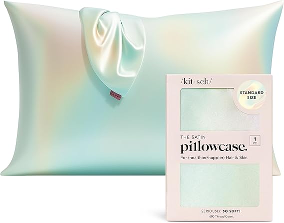 Kitsch Satin Pillowcase with Zipper - Standard Size, Aura