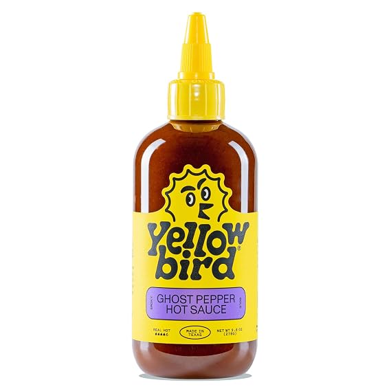 Yellowbird Classic Ghost Pepper Hot Sauce 9.8 oz. Pantry Size (Real Hot | 1 Bottle | Made in Texas)