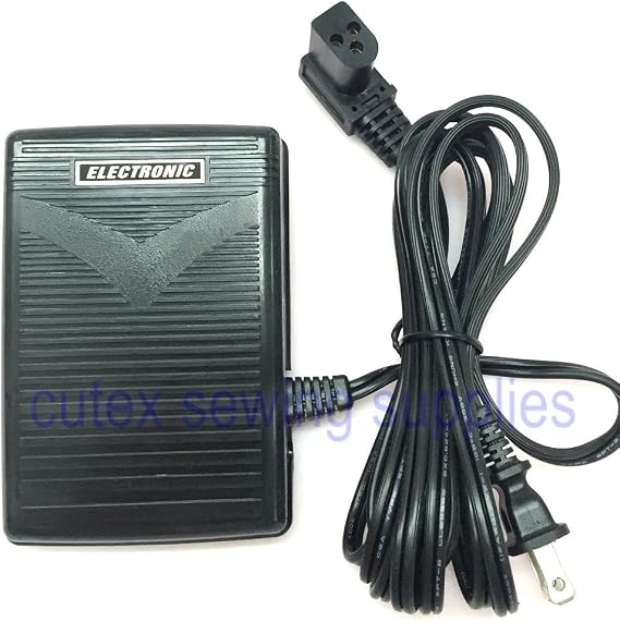 Foot Control Pedal with Cord #362095-001 (3 Prong) for Portable Sewing Machines