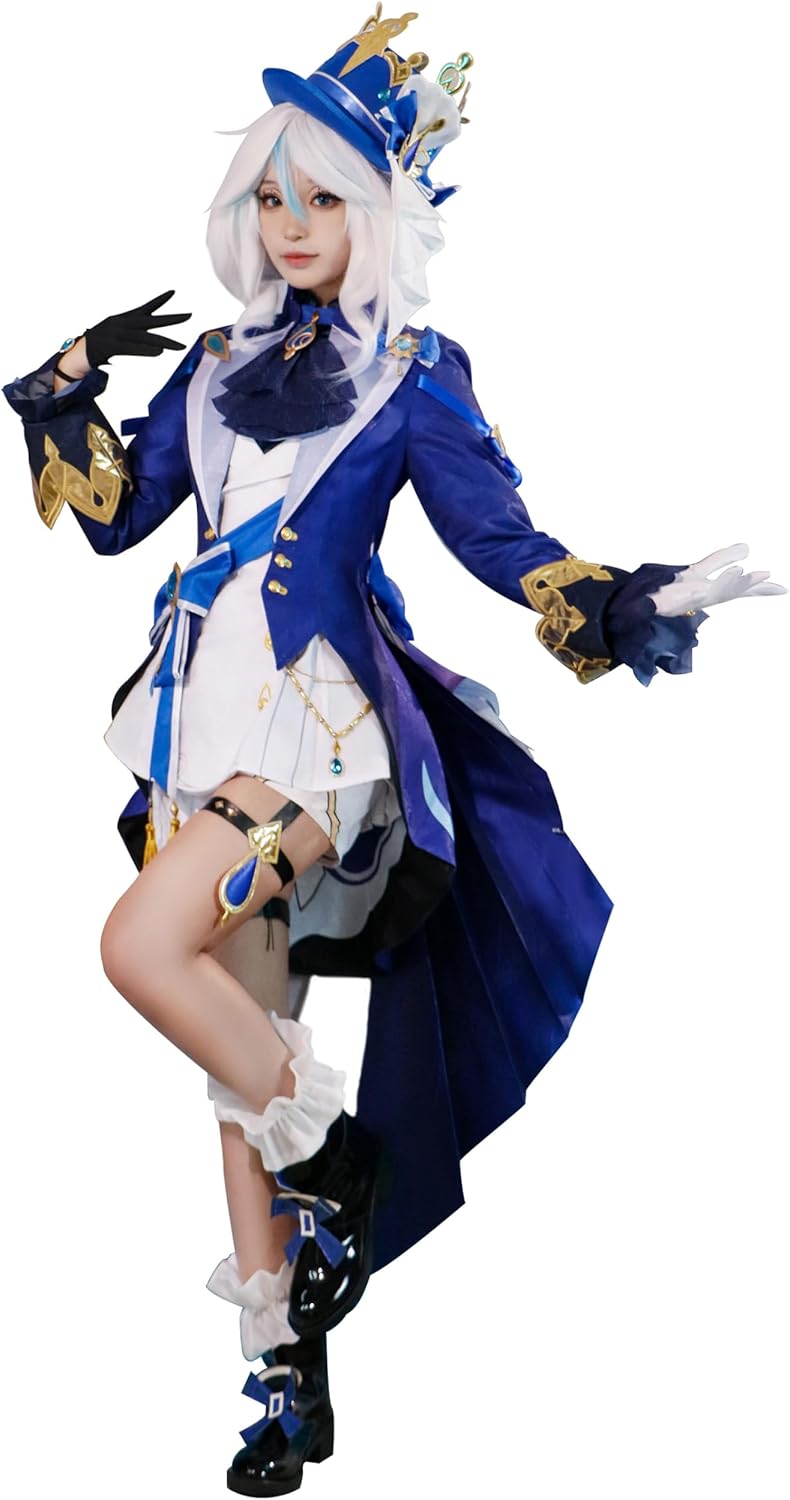 Genshin Impact Cosplay Furina White Shape Costume Set