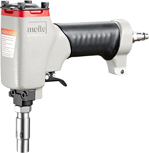 meite 1170 Pneumatic Deco Nail Gun 7/16 Inch (11.7mm) Head Diameter Air Decorative Tack Nailer Pins Nailer for Sofa Leather, Upholstering Furniture