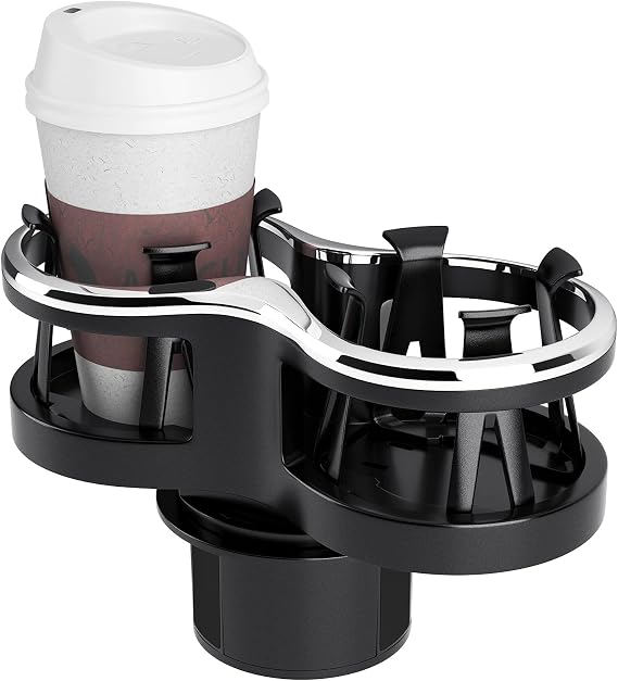 OHMOTOR 2 in 1 Car Cup Holder, Adjustable Base and Movable Bracket