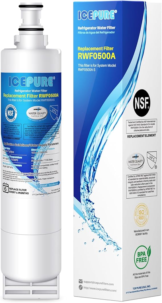 ICEPURE 4396508 Water Filter Replacement for Whirlpool EDR5RXD1, 1PACK