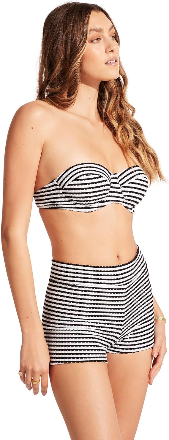 Seafolly Women's Underwire Bustier Bralette Bikini Top Swimsuit