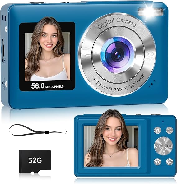 Digital Camera, 56MP Dual Screen Point