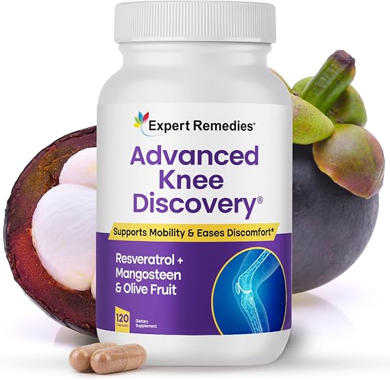 Knee Joint Support Supplement, Outperforms Glucosamine Chondroitin with Fast Acting Blend of Mangoselect, Olive Fruit, Trans-Resveratrol, Non-GMO Knee Pain Blend, 120 Count