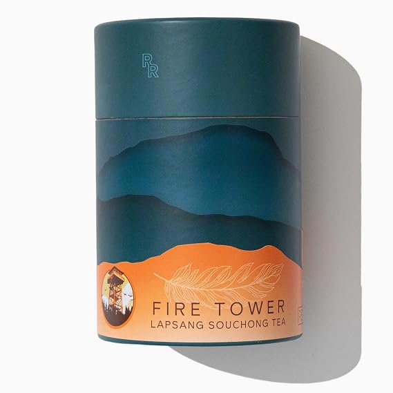 Red Rooster Tea Fire Tower Lapsang Souchong Single Estate Smoked Black Tea 4oz Loose Leaf Canister Makes ~56 Cups