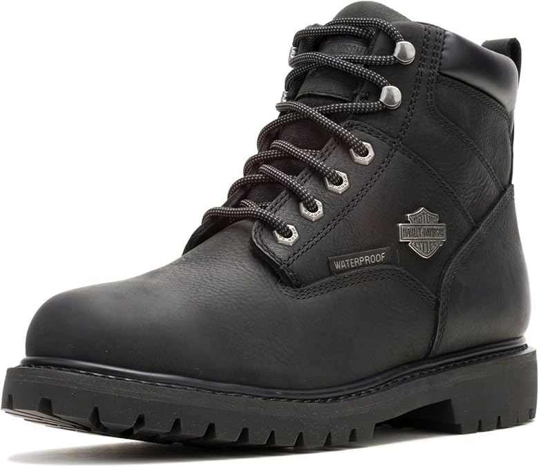 Harley-Davidson FOOTWEAR Mens Gavern Waterproof Soft Toe Work/Duty - Black