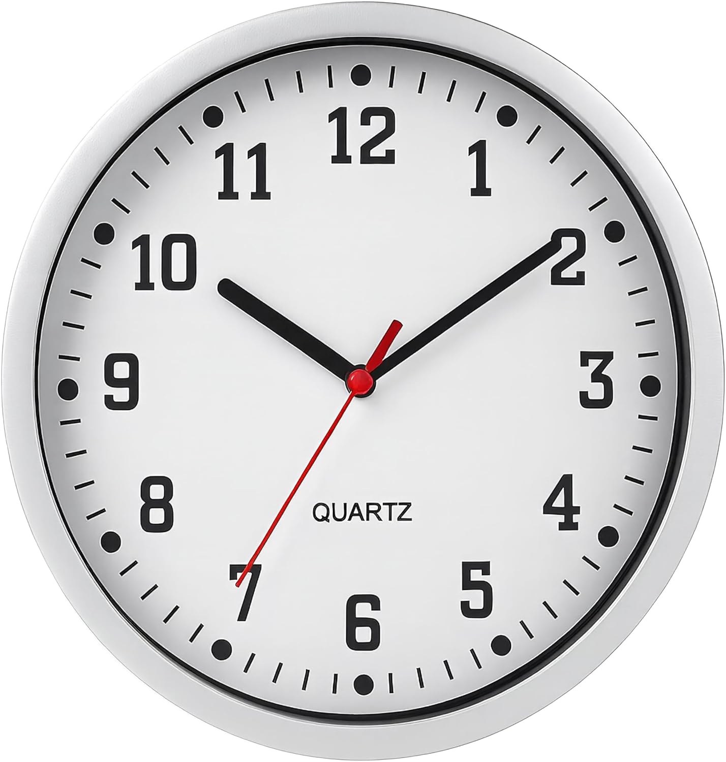 BH | Wall Clock 9" Silent | Non Ticking Decorative Modern Quartz Clocks | Round Wall Clock Battery Operated | Easy Readable Number | for Living Room Office School Bedroom Kitchen Decor - by BEST HOUSE