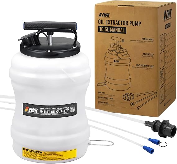 EWK 10.5L Manual Oil Extractor Change Pump for Automotive Fluids Vacuum Evacuation
