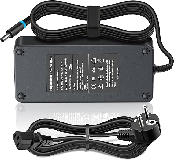 Dell Precision M6400 M6500 M6600 M6800 için 240W 19,5V 12,3A Güç Kaynağı Şarj Cihazı, Alienware M17X M18X X51 13 15 17 R2 R3 R4 R5, Precision 7710 7720 7720 7 ile uyumlu 730