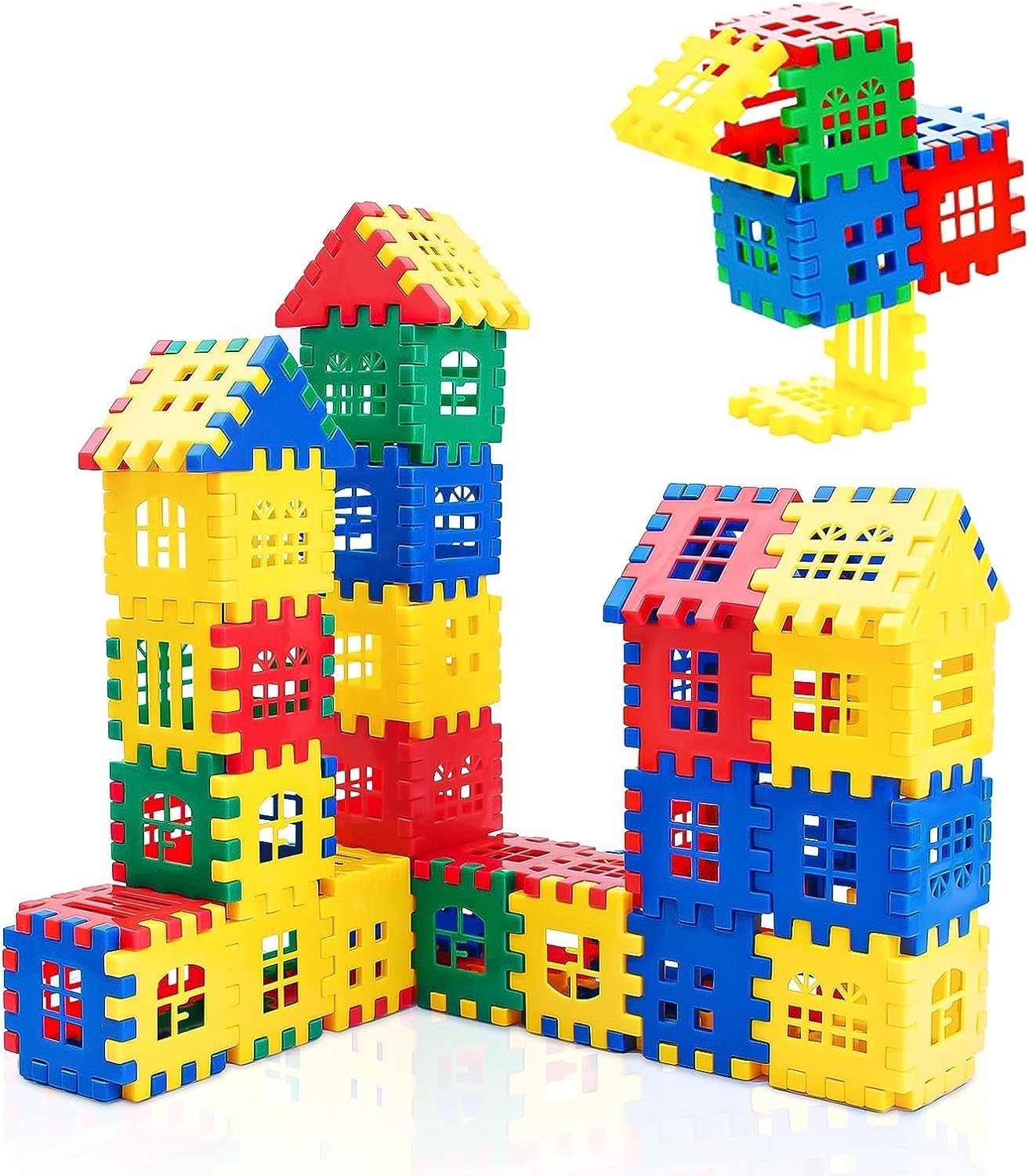 Interlocking Building Blocks Toys for Kids-Building Blocks for Toddlers Building Blocks Educational Toys Set 70 PCS-023AS