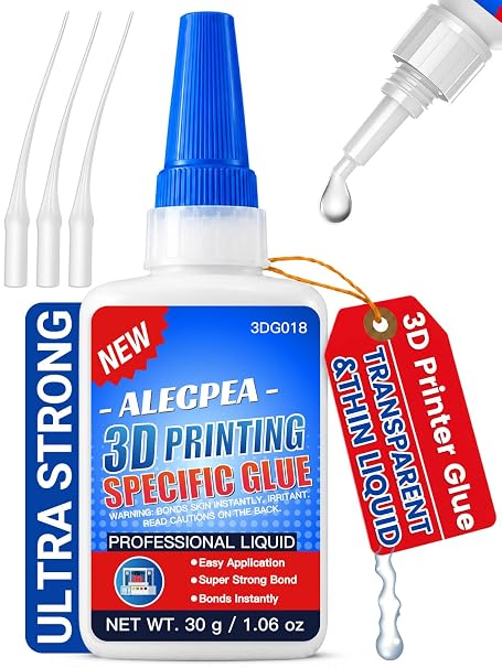 3D Print Glue, 30g Thin Super Glue for PLA, ABS, PETG & Resin