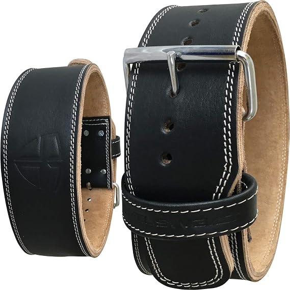 Steel Sweat Weight Lifting Belt - 4 Inches Wide by 10mm - Single Prong Powerlifting Belt That's Heavy Duty - Genuine Cowhide Leather - XX-Large Texus