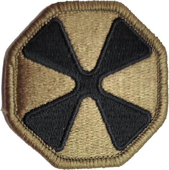 8th Army OCP Patch with Hook Fastener