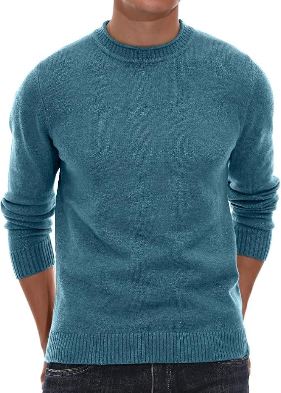 Sailwind Men's Crewneck Sweater Soft Casual Sweaters for Men Classic Pullover Sweaters with Ribbing Edge