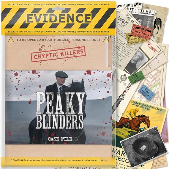 Peaky Blinders Case File Game - Officially Licensed - Cryptic Killers - Murder Mystery Detective Game - Cold Case Investigation Board Game for Adults, Date Nights & Parties