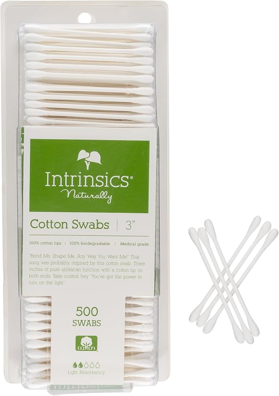Intrinsics Cotton swabs, 3" Double-Tipped, 500 Count