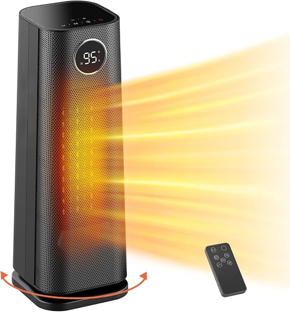 Space Heater for Indoor Use, 1500W Fast Heating Heater with Thermostat