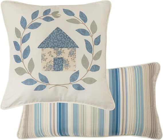 Donna Sharp Blue Diamond Pillow Sets (Everyday)-(2-piece) 18" x 18" / 12" x 22"