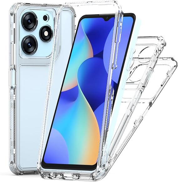 For Tecno Spark 10 Pro Crystal Clear Case,Shockproof Protective Phone,Anti-Scratch Transparent Slim Cover for