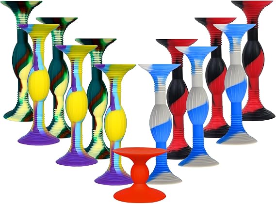 HugOutdoor 11 CM Large Size 12Pcs 4 Colour Suction Cup Dart Silicone Sucker Soft Darts Kids Sticky Toys Indoor Outdoor Sports Throwing Games