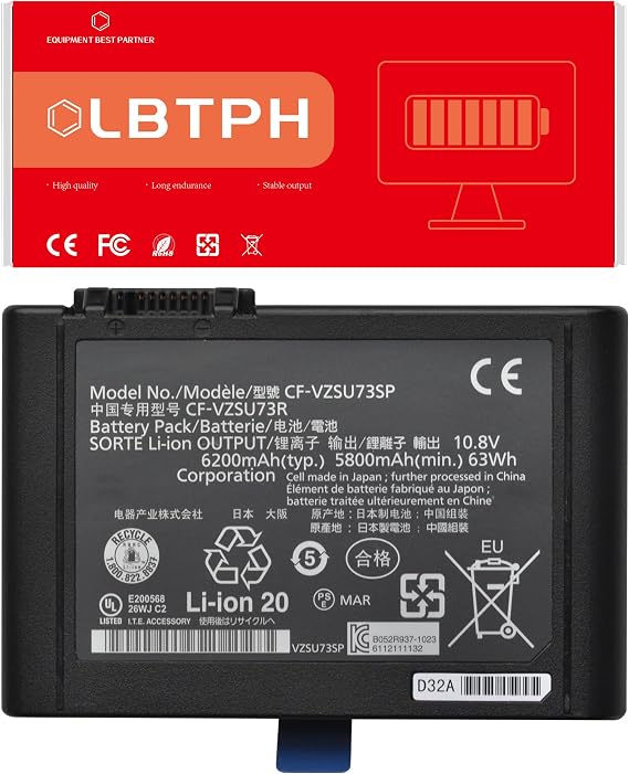 CF-VZSU73SP 63Wh Battery for Panasonic Toughbook CF-D1 Mk1 Mk2 Series