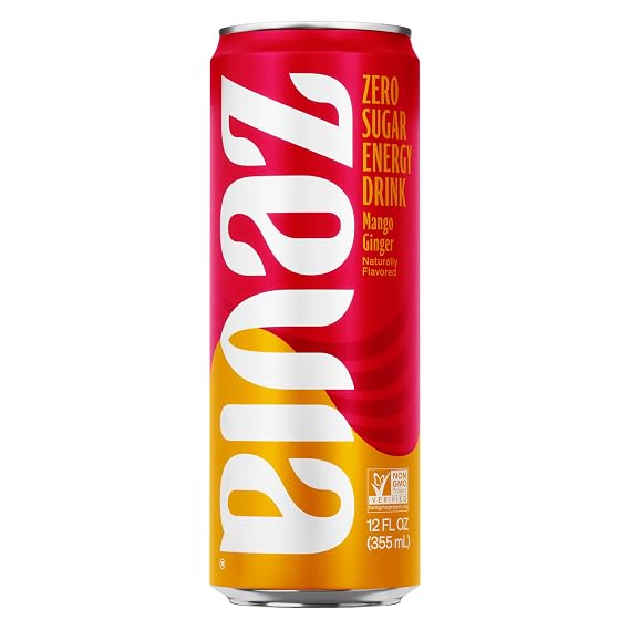 Zevia, Drink Energy Mango Ginger, 12 Fl Oz