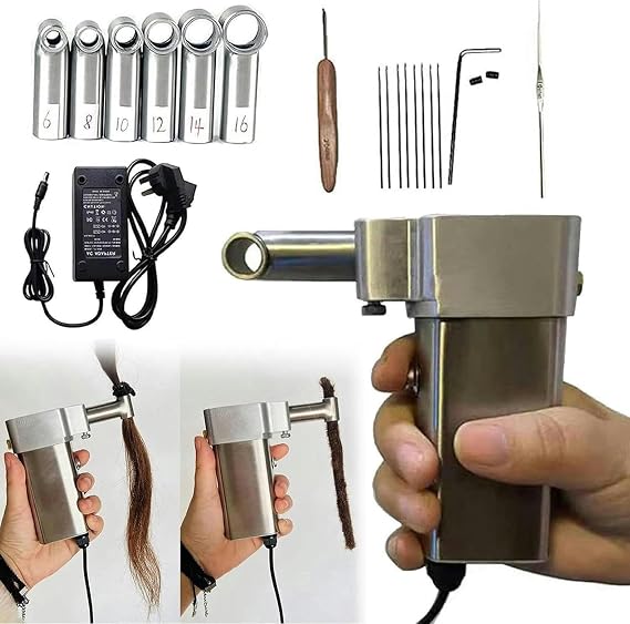 Automatic Dreadlocks Machine, Instant Dreadlock Machine for Electric Handheld Portable Dreadlock Maker Crochet Machine,Quick and Easy DIY Dreadlocks Braiding Hair Extensions