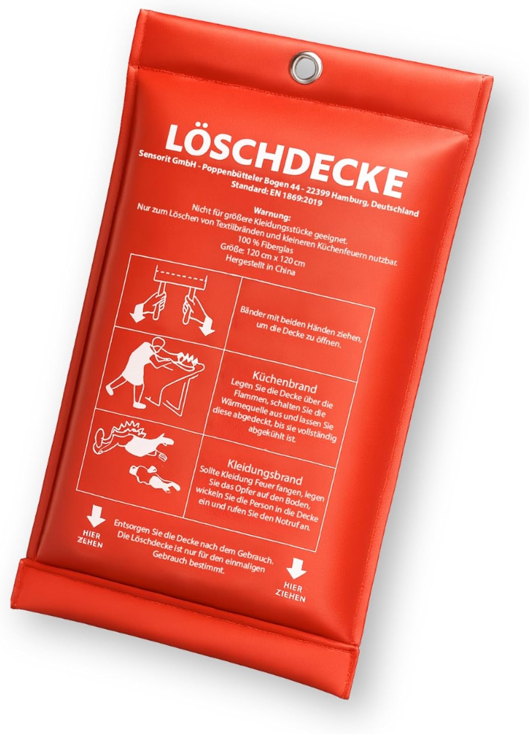 120 x 120 cm Fire Blanket for Home Home and Kitchen Emergency Equipment: Fire Blanket Kitchen Fire Blanket Fire Blanket for Grease Fires Car Fireplace - Good Addition to Fire Extinguisher
