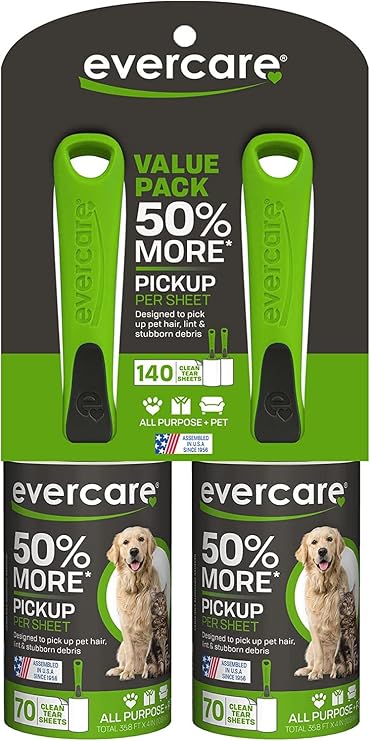 Evercare Pet 70 Layer Lint Roller Twin Pack