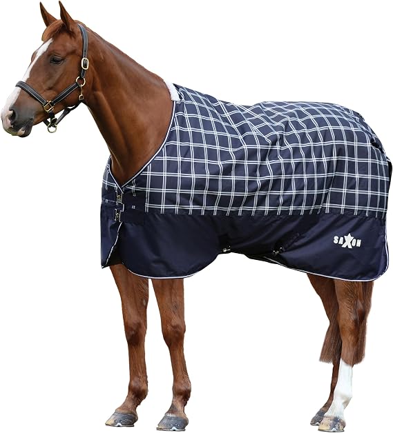 Saxon Defiant 600D Standard Neck Medium, Navy Plaid, 51"