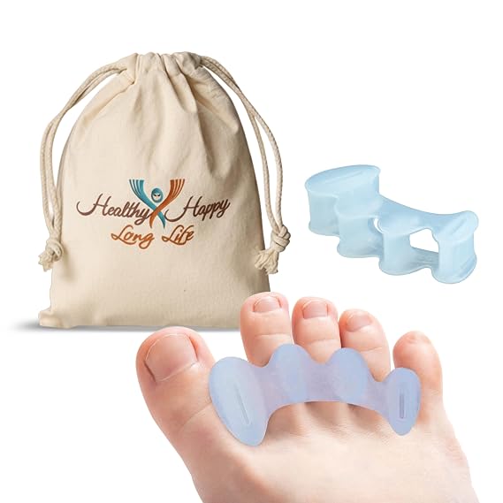 Toe Spacers Firm for Advanced Users - Toe Separators for Alignment, Toe Straightener for Foot Pain Relief, Silicone Bunion Corrector for Women Big Toe, Supports Foot Health