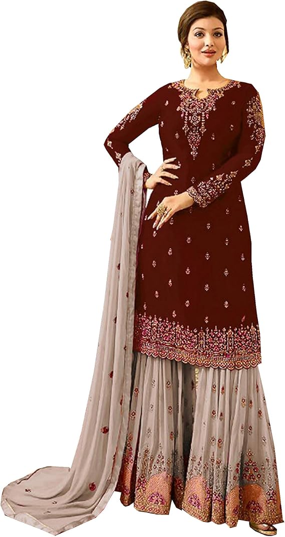 Indian/Pakistani Party Wear Wedding Wear Sharara Style Salwar Suit for Women FIONA